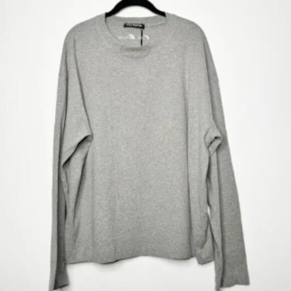 Cole Buxton Lightweight Long Sleeve T-Shirt in Cole BGrey Marl Cotton Hemp Small - Picture 1 of 7